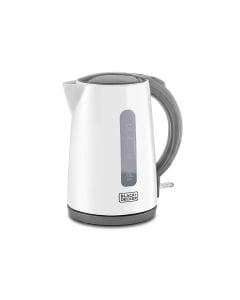 Black+Decker Plastic Electric Kettle 2200W 1.7L, Rapid Boiling, Boil-Dry Protection, Concealed Heating Element - White - JC70-B5