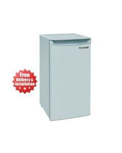 Sharp Single Door Refrigerator 150L, Tropical Compressor, Direct Cooling System, Recessed Handle - Silver - SJ-K155X-SL3
