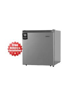 Kelon Single Door Mini Refrigerator 45L, Energy Efficient, Compact Design, Low Noise Operation - Silver - KRS-06DRS1