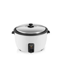 Sharp Rice Cooker 1500W, 4.5L Capacity, Non-Stick Inner Pot, Stainless Steel Lid - White - KS-H458S-W3