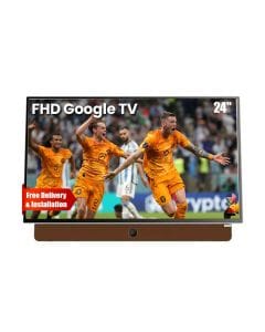 Skyworth Full HD Portable Google Smart TV 24 Inch, Built-In Battery (Up To 3 Hours), Lightweight Design, Smart Connectivity - White - 24LP60G