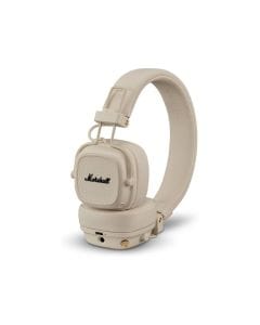 Marshall Major V Wireless Headphones 100H Playtime Bluetooth LE Audio Customizable M-Button Fast Charging Foldable Design | Cream-1006833