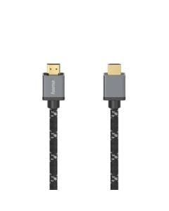 Hama Ultra High Speed HDMI Cable 3.0m 8K Certified, HDMI Plug to Plug, Metal Connector, High Dynamic Range Support | Black/Grey - 205240