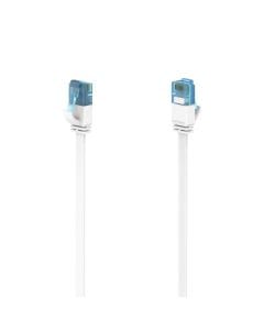 Hama CAT 6A Flat Network Cable 10.0m 10Gbit/s U/UTP Ethernet LAN, Space-Saving Flexible Design | White - 200686