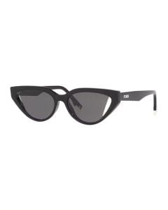 Fendi FE40009I Square Sunglasses – Bold Acetate Frame, Dark UV Protection Lenses, Luxury Italian Designer Eyewear | Black/Grey - 192337086946