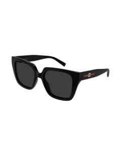 Gucci Women GG2102S Butterfly Sunglasses – Injected Designer Frame, Grey Nylon UV Protection Lenses, Elegant Fashion Eyewear | Black/Grey - 889652624730