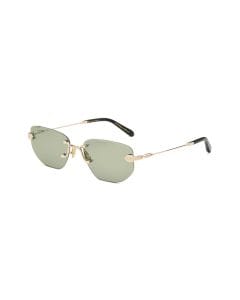 Lunetterie Générale Rendez-Vous Au Paradis Sunglasses – Rimless Frame, 18K Gold Detailing, Solid G13 UV Protection Lenses | Black/Green - 684925873422H