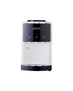 AVEVA Table Top Water Dispenser Hot & Cold, Compressor Cooling, Energy-Efficient Operation & Compact Space-Saving Design | White/Black - AV-LMWD-TT1