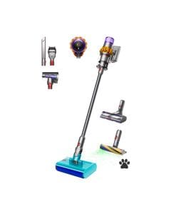 Dyson V15s Detect Submarine Wet & Dry Vacuum Cleaner, 240AW Suction Power, Submarine Wet Roller Head, HEPA Filtration & Fluffy Optic Laser | Iron/Nickel - SV47