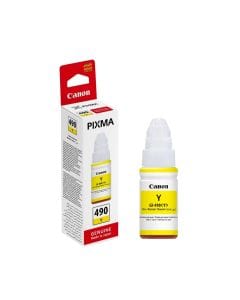 Canon GI-490 Yellow Ink Bottle, Genuine Canon Ink, High Yield 7000 Pages, Refillable Ink Tank System & PIXMA G Series Compatibility | Yellow - 4549292041781