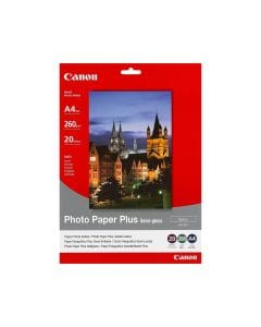 Canon Photo Paper Plus Semi-Gloss SG-201 A4, 20 Sheets, 260gsm Premium Photo Paper, Semi-Gloss Finish & Inkjet Printer Compatible | White - 4960999405377