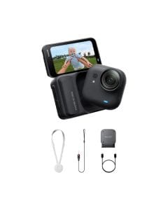 Insta360 GO Ultra Standard Bundle Action Camera, 4K HDR Video, 72MP Photos, AI-Powered Editing, Waterproof Design & Hands-Free POV Capture | Midnight Black - 6977644761045