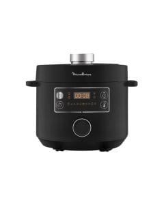 Moulinex Turbo Cuisine Fast Electric Pressure Cooker 5L, 10 Automatic Cooking Programs, Monitor Free Cooking - Black - CE753827