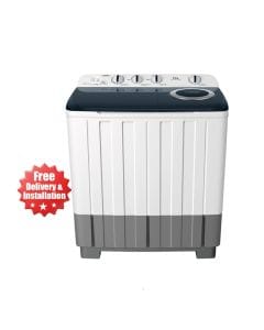 TCL Top Load Twin Tub Washing Machine 11Kg, Semi Automatic Functionality, Long Lasting Performance, Durable Body Construction - White - F211TTW