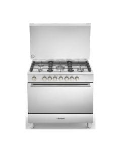 Bompani 5 Burner Cooking Range 90x60cm, Stainless Steel, Cast Iron With Safety, Electric Oven And Electric Grill - Silver - BO683ME/L