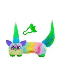 Hasbro Furby DJ Furblets Can-Dee-Swirl Plush Toy 6+ Years, Portable Keychain Clip Design, Plays Music And Speaks Furbish - 5010996330192