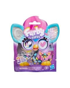 Furby Fur Minis Toy 5+ Years 3 Pack, Color-Changing Eye Effects, Soft Fur-Hawk Design - 5010996362131
