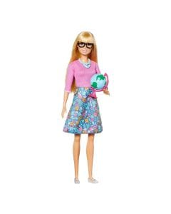 Barbie Teacher Doll 3+ Years, 10 Teaching Accessories, Including Spinning Globe And A Laptop That Opens And Closes - 887961808230