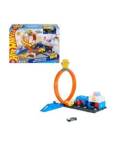 Hot Wheels City Super Police Station Playset 4+ Years, Expandable Hot Wheels Track System, Multiple Stunt Lanes - 194735264155