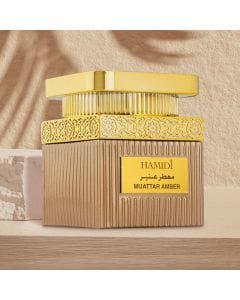 Hamidi Muattar Amber 100% Pure Oriental Bakhoor, Long-Lasting Smoke-Free Fragrance, Premium Incense for Home & Prayer - 50g 
