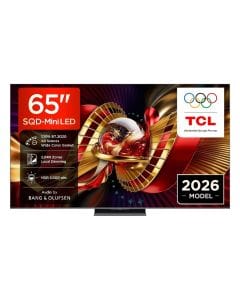 TCL 65 Inch 4K SQD Mini LED Smart Google TV, 144Hz, HDR 5000 Nits & 2,040 Dimming Zones, Dolby Atmos, B&O Audio, AirPlay 2 - 65C8L - Black