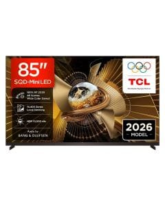TCL 85 Inch 4K SQD Mini LED Smart Google TV, 144Hz, HDR 10000 Nits,14400 Dimming Zones, Dolby Atmos, B&O Audio, Wi-Fi - 85X11L - Black