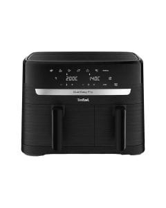 Tefal Dual Easy Fry Air Fryer, 2700W Oil-Less Dual Basket Air Fryer, Large Capacity, Digital Controls - Black/Grey - EY901N40 