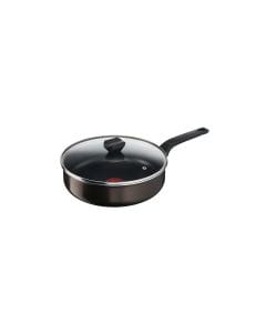 Tefal Easy Cook & Clean Sauté Pan, 26cm with Lid, Non-Stick Aluminium Cookware, Easy Clean Coating, Gas Compatible - B5543302