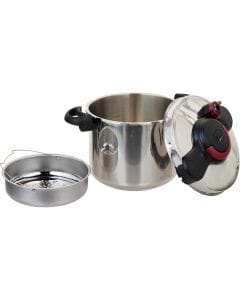 Tefal Clipso Minut Easy Pressure Cooker, 9L Stainless Steel Cooker, One-Hand Opening System, Induction Compatible, Secure Locking Lid - P4624966