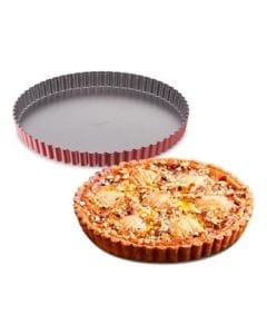 Tefal Deli Bake Tart Pan, Removable Base Non-Stick Carbon Steel Bakeware, Easy Release Design, Durable Baking Tin - J1641514