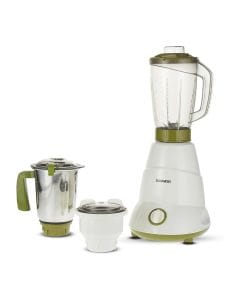 Daewoo Indian Mixer Grinder, 800W Copper Motor, High-Performance Kitchen Grinder - White | DMG 7501