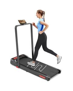 Sparnod Fitness STH-3004N Walking Pad & Treadmill, 2.5HP DC Motor, 1-10km/h Speed, 7% Manual Incline, LED Display | Black