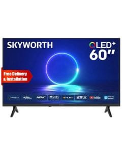 Skyworth 60 inch QLED+ 120Hz HSR UHD Google TV - Dolby Vision & Atmos, HDR10+, Built-In DVB-T/T2/C Receiver, Find-My-Remote | 60Q6800H 