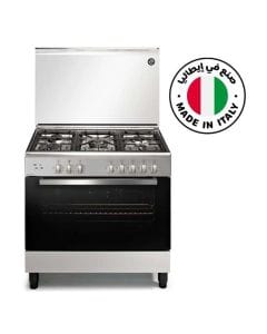 Akai 90x60cm Freestanding Gas Cooking Range, 5 Burners, Gas Oven & Grill, Turbo Fan, Turnspit, Full Safety | Inox - AGC-9060L