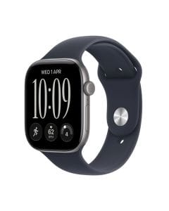 Apple Watch Series 12 GPS + Cellular 46mm Smartwatch, Space Grey Aluminium Case, M/L Sport Band, Fitness & Health Tracking | Navy Blue - MJG74AF/A