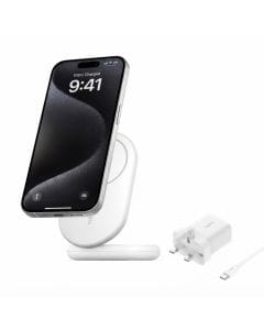 Belkin BoostCharge Magnetic Foldable Wireless Charger, 15W Qi2-Certified Fast Charging Stand for iPhone
