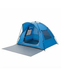 Abahub 3-Person Beach Tent, UPF 50+ Sun Shelter with Extendable Floor Canopy and Portable Windproof Design
