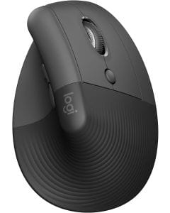 Logitech Lift Vertical Ergonomic Wireless Mouse - Graphite, Bluetooth or Logi Bolt USB