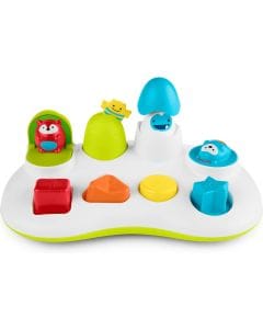 Skip Hop Explore And More Pop Toy 6+ Monthss, Supports Fine Motor Skill Development, Fun Animal Characters For Play Learning - Multicolour