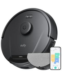 Eufy Clean L60 Hybrid Robot Vacuum & Mop, 5000Pa Suction, iPath Laser Navigation, AI.Map 2.0 | Black | T2268V11