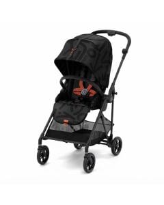 Cybex Gold Melio Street Lightweight Travel Stroller, Premium Comfort and Versatility, Innovative One-Pull Harness, Effortless Security, Birth to 3 Years | Black
