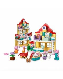 LEGO DUPLO Peppa Pig Family House Toy, Toddler Building Set with 5 Figures Including Mummy 5 (Mummy, Daddy, Peppa, George, Baby Evie), 2+ Years