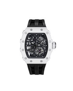 Tsar Bomba Luxury Automatic Watch, Ceramic Case & Bezel, Self-Winding Mechanical Watch, Rubber Strap, Premium Men Wristwatch
