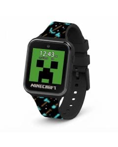 Minecraft Interactive Kids Smart Watch – Touchscreen with 6 Games, Selfie & Video Camera, Step/Activity Tracker, Alarm & Timer, 10 Watch Faces