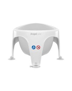 Angelcare Soft Touch Baby Bath Seat, Water Level Indicator, Stylish Design, Drain Holes, Space-Saving, Hygienic And Mould-Resistant - Gray