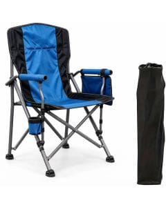 Tule Tuowu Heavy-Duty Folding Camping Chair, High-Back Outdoor Lounge Chair with Carry Bag and 150 kg Capacity