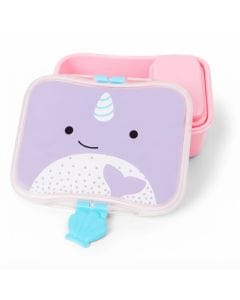 Skip Hop Zoo Narwhal Lunch Kit 3+ Years, 700mL Capacity, Easy-open Clips In Fun Shapes, Leakproof Design, Dishwasher Safe - Multicolour