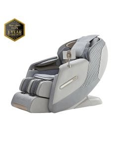 ROTAI Royal Omega 4D Massage Chair, Full Body Shiatsu Massage, Zero Gravity SL Track Recliner, Airbag Compression, Percussion Massage & AI Voice Control | Grey - A50