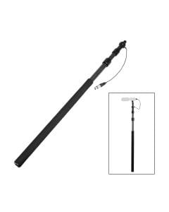 BOYA BY-PB25 Carbon Fiber Boom Pole – Internal XLR Cable Boom Pole for Professional Audio Recording | Black – BY-PB25