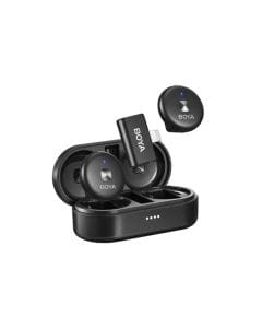 BOYA OMIC-D-B 2.4GHz Dual-Channel Wireless Microphone System – Compact Wireless Audio Recording System | Black – OMIC-D-B